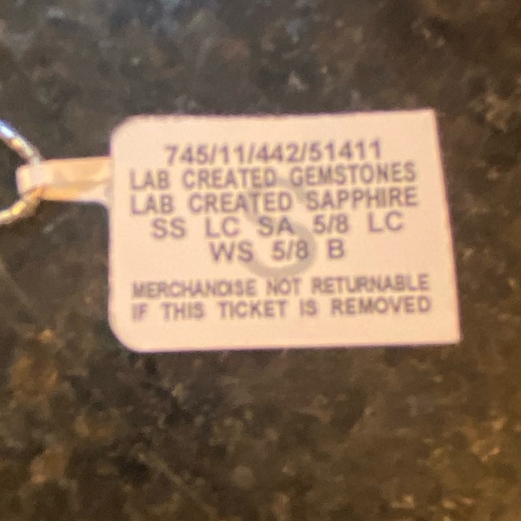 NWT Lab-Created Blue & White Sapphire Bolo Bracelet in Sterling Silver - Picture 5 of 5